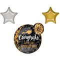 Loonballoon Graduation Grad Theme Balloon Set, 16 Inch Congrats on Your Achievement Balloon and Star Foil 97250